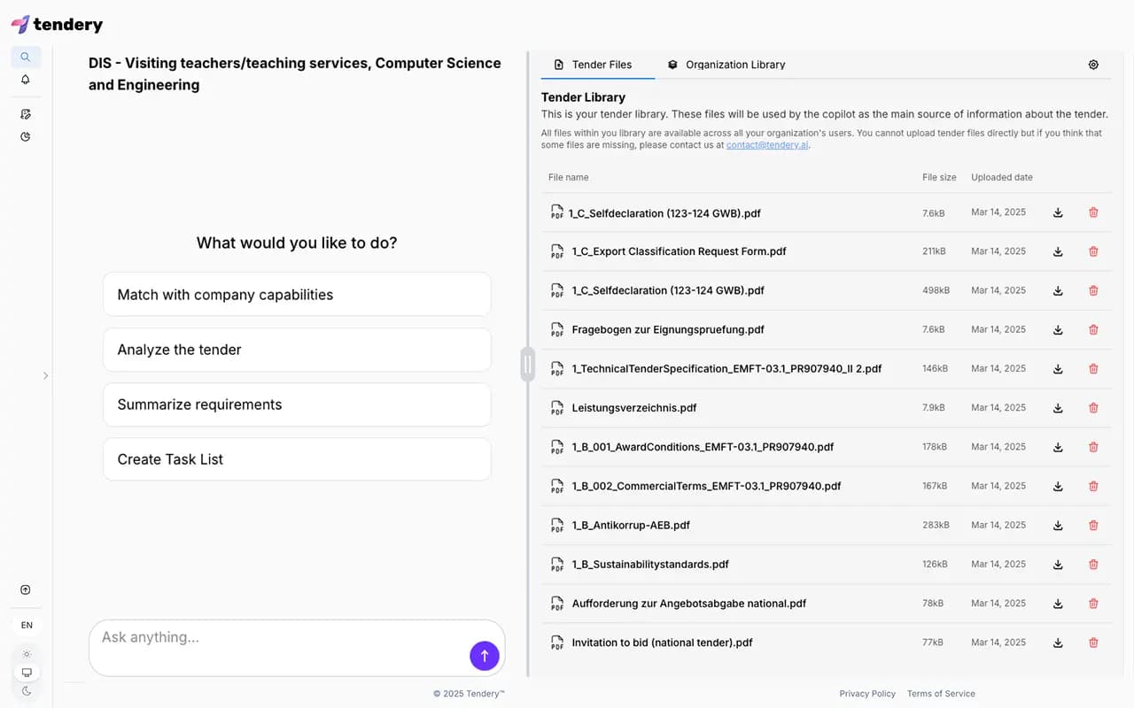 Copilot: Instantly Find the Right Tender Information